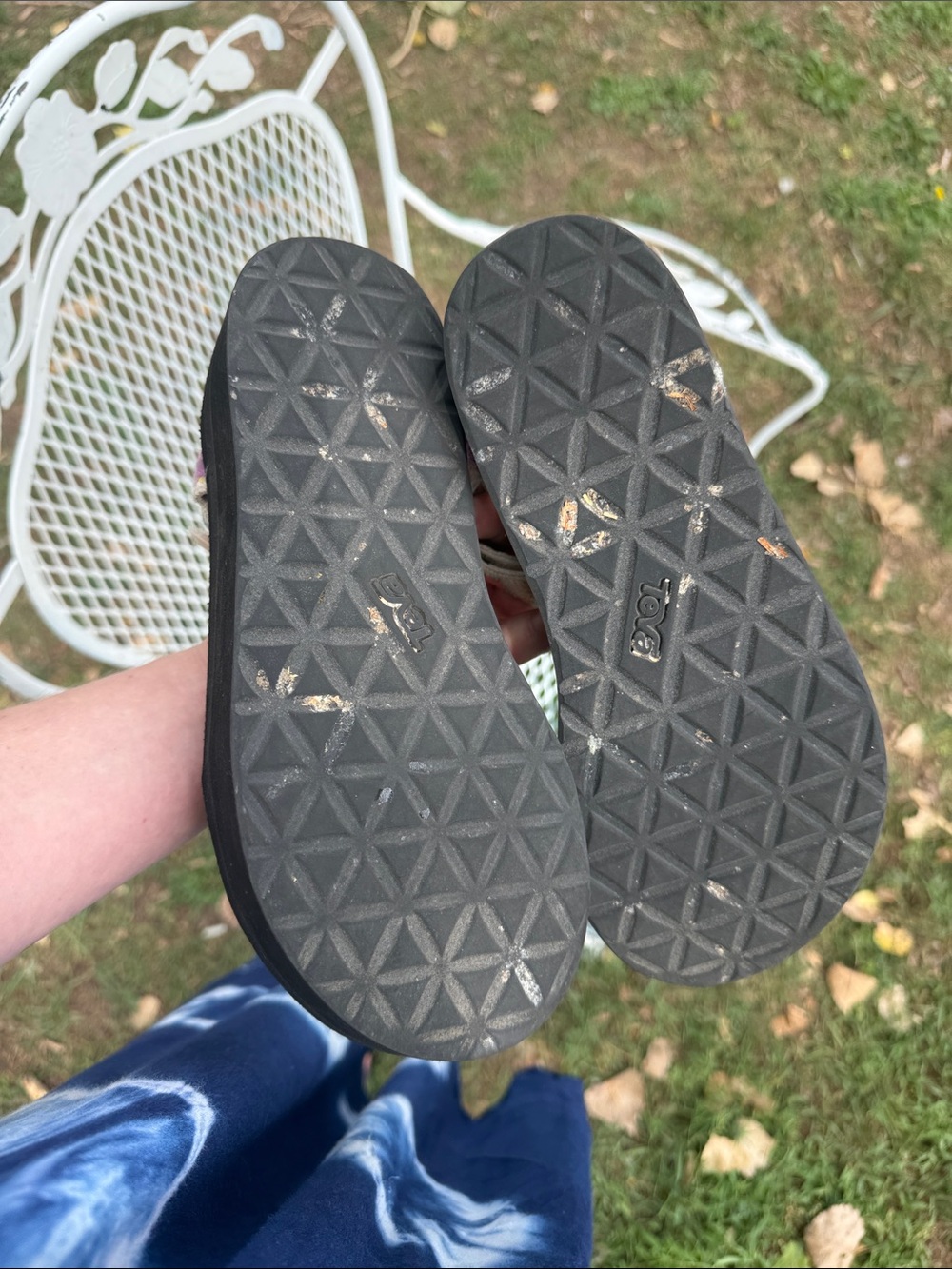 Teva platform sandal Velcro knit patchwork - Picture 5 of 6